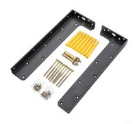 Heavy Duty Triangle Shelf Bracket for Floating Wall-Mounted TV Stands, Dressers, and Drawers, 770 lbs Load Capacity, Black Steel Invisible Installation Bracket with Rounded Corners(310MM)