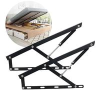 Heavy Duty Triangular Spring Hinges Gas Lift Storage Bed Mechanism Kit Durability and Resistance to Bending and Breaking Black 90",Black-1200mm