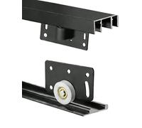 Heavy Duty Triple Rail Sliding Door Hardware Kit Smooth Silent Glide System for Wardrobe & Cabinet Doors Durable Easy Installation Perfect for Home Renovation