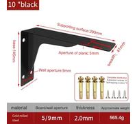 Heavy Duty Tripod Bracket Wall Mounted Rack Made from Cold Rolled Steel with Welded Vertical Angles for Strong Shelf and countertop Support (10inch )