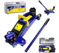 Heavy Duty Trolley Floor Jack 2 Ton, Low Profile Hydraulic Trolley Jack with Long Piece Handle, Wheels, Lifting Range 135mm to 320mm for Car Van Garage Tyre Repair - Efficient Home Garage Auto Repair