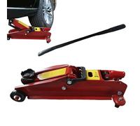 Heavy Duty Trolley Jack - Hydraulic Lifting Power of Three Ton Reinforced Steel Frame Tool to Support Vehicle Repair Garage Farm Workshop Travel Reliable Height