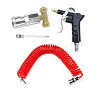 Heavy Duty Truck Air Duster Blow Gun Cleaning with 5 Metre Recoil Hose and 6 mm Quick Connector, Excellent Watertightness Prevents Leakage, Truck Air Duster Gun for Car Lorry