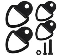 Heavy Duty Truck Bed Tie Down Anchors Lashing Eyelets, Stainless Steel V Ring & D Ring Tie Down Points for Pickup, Trailer, Boat, Warehouse, Cargo Securing - 85x62mm, 400-500kg Load Capacity 4pcs