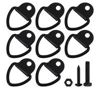 Heavy Duty Truck Bed Tie Down Anchors Lashing Eyelets, Stainless Steel V Ring & D Ring Tie Down Points for Pickup, Trailer, Boat, Warehouse, Cargo Securing - 85x62mm, 400-500kg Load Capacity 8pcs