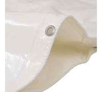 Tarpaulin 6x8m White Ground Sheet Camping Furniture Cover Protect Tarp vidaXL