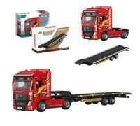 Heavy-Duty Truck & Trailer Building Blocks Set for Adults, 1158 Pieces Transporter Truck Model Toy, Engineering Vehicle Construction Bricks Kit, Home Office Decor Gift