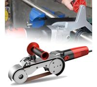 Heavy-Duty Tube Polishing Machine, 1100W High-Power Belt Sander with 6 Adjustable Speeds for Round Pipes, Handrails, Metal Pipeline - for Rust, Paint, Weld Removal & Mirror Finishing 3wheels