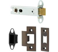 Heavy Duty Tubular Latches - 102mm Dark Bronze Locking Mechanism for Doors