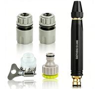 Heavy Duty Twist Hose Nozzle with High Pressure Hose Attachment, 4-Piece