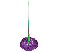 Heavy Duty Twist Mop, Telescopic Stainless Handle, 1pc, Self Wringings Microfiber Mop, Extendable Cleaning Tool, Easy Squeeze Design, For Ceramic Tiles Hardwood Garage