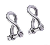 Heavy Duty Twisted Shackle Set 2Pcs Rust for proof Heavy Duty(M5)