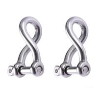 Heavy Duty Twisted Shackle Set 2Pcs Rust for proof Heavy Duty(M6)