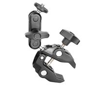 Heavy Duty Two Ball Joint Clamp For Camera Riggings Quick Release Positioning On 13-50mm Stabilizers Rod Two Ball Head Camera Mount