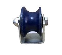 Heavy Duty U-Groove Casters for Sliding Gates, Cast Iron Track Roller Wheel, Industrial Hardware for Inverted Tracks, 70mm Rigid Round Tube Design, Perfect for Rolling Gates & Machines