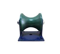 Heavy Duty U-Groove Casters for Sliding Gates, Cast Iron Track Roller Wheels, Industrial Rigid Hardware for Inverted Tracks, 125mm Round Tube Rolling Gate Accessories