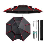Heavy Duty Umbrellas - Heavy Duty Beach Umbrella - Large Umbrella with Sturdy Pole,Large Fishing Umbrella for Deck, Patio Fishing Places - The Umbrella
