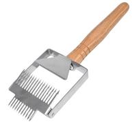 Heavy Duty Uncapping Fork Scraper Beekeeping Tool, Uncaping Fork with Comfortable Wood Grip for Maintenance