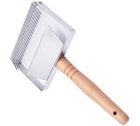Heavy Duty Uncapping Fork Scraper Beekeeping Tool, Uncaping Fork with Comfortable Wood Grip for Maintenance