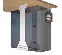 Heavy duty under desk PC holder - Up to 77 lbs load capacity - Adjustable computer tower holder - CPU holder under desk mount - PC holder under desk - Under desk computer mount (White)