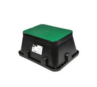 Heavy Duty Underground Irrigation Jumbo Valve Box, Lawn Sprinkler Cover, Green and Black