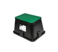 Heavy Duty Underground Irrigation Valve Box, Standard Size, Black/Green, Lawn Sprinkler Cover