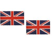 Heavy-Duty Union Jack Coir Door Mat British Flag Doormat for Indoor & Outdoor Use - Premium Natural Coir with Non-Slip Latex Backing - Entrance, Hallway, Kitchen, or Patio Mat - 40x70cm (2x Mat)
