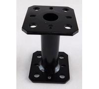 Heavy Duty Unique Black Bolt Down Base Post Elevator Pergola Foot Base 80mm Size: 80X80mm X 100mm