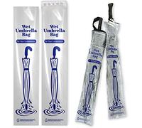 Heavy Duty, Universal Fit Umbrella Rain Bags. 100 Pk Big Covers for Wet Umbrellas. Large Disposable Clear Plastic Sleeves Keep Church or Lobby Floors Dry. Perfect Refill for Any Bag Stand or Holder