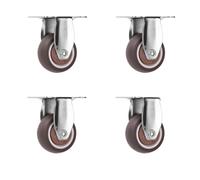Heavy Duty Universal Swivel Casters - 2" Silent Trolley Wheels for Furniture Chairs Sofas - 4-Pack with Safety Brake Ideal for Home and Office Use