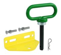 Heavy Duty Universal Zero Turn Mower Trailer Hitch with Bolts and Strong Magnet Trailer Gate Pin -1/2'' Trailer Hitch Mount Yellow