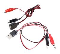 Heavy Duty USB Clips 5V Power Supply 50cm with 2PCS Clamps for Lighting Systems & Tablets USB to Alligators Clip Cable