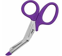 Heavy Duty Utility Shears - Multipurpose Serrated Scissors for First Aid Kits, Emergency Use, Home, Car & Outdoor Activities (Purple, Small, 15cm)
