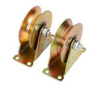 Heavy-Duty UV-Grooved Door Roller Kit, 4 Pieces, 3-Inch (80mm), 440 lbs Load Capacity, Sliding Door Rollers with Brackets, Ideal for Entry Doors