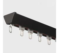 Heavy-Duty V-Shape Ceiling Curtain Track Set 1.0m-5.0m Adjustable Room Divider Rods Perfect for Living Room Bedroom Study 3.50m (11.5ft) Length Black Color
