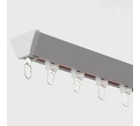Heavy-Duty V-Shape Ceiling Curtain Track Set 1.0m-5.0m - Versatile Room Divider Curtain Rod for Living Room Bedroom & Study - Gray 2.50m (8.2ft) Adjustable Rail
