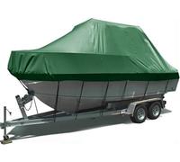 Heavy Duty V-Shaped Waterproof Boat Cover 210D Oxford Cloth Center Console & Bass Boat Hull Protection Fits 20-22FT V Boats and Weather-Resistant