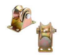 Heavy-Duty V/U Grooved Pulleys for Cable Systems, Pack of 4, 5 Inch (120mm-U), Perfect for Sliding Doors, Fitness Equint, and Lifting ar.