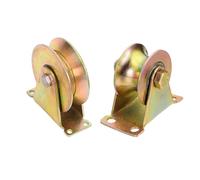 Heavy Duty V/UGroove Pulley Wheel Steel Roller for Washing Lines & Lifting Systems 200kg Max Load 4Pack 4" (100mm) Castor for Optimal Performance