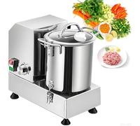 Heavy Duty Vegetable Chopper, Stainless Steel Food Processor, Electric Meat Grinder with Variable Speed Control, 9L for Commercial Kitchens