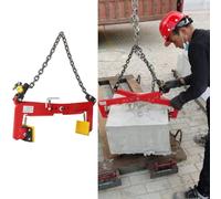 Heavy Duty Vertical Lifting Clamps for Construction - Paving Slab Lifter Tool with Chain, Stone Scissor Clamp for Concrete Blocks & Curbs,Medium