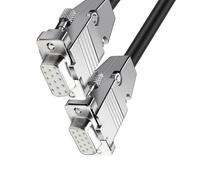 Heavy Duty VGA Male/Female Cable Coaxialed Conductors 150cm Black For High Bandwidth Displays Shielded SVGA Cable