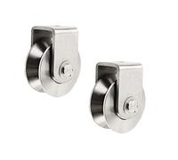 Heavy Duty VGroove Casters for Sliding Gates 48mm Steel Wheel Roller Industrial Furniture Legs & Carts Durable Barn Door Track Wheels Smooth Operation