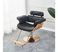 Heavy Duty Vintage Hydraulic Living Room Chair - 400LB Capacity 360° Swivel Height Adjustable - Perfect for Grooming Studios & Stylish Home Décor - Elegant Black Design
