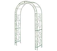 Heavy Duty Vintage Wrought Iron Wedding Arch, 3.9/4.9ft Outdoor Indoor Arbor, Green Garden Patio Decoration for Bridal Party, 120/150cm (4/7.2ft)