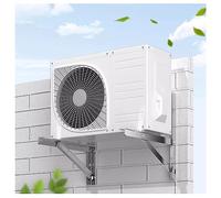 Heavy Duty Wall Mount Bracket for Air Conditioners, Heat Pumps & Compressors - Supports 400kg, Easy Installation, Durable Steel, 43x43cm, Silver Finish, HVAC System