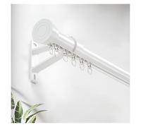 Heavy-Duty Wall Mount Curtain Track - Aluminum Roman Rod with Silent Operation Room Divider for Privacy 330cm (3 x 110cm) White Ideal for Showers & Open Spaces