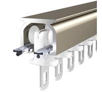 Heavy-Duty Wall Mount Curtain Track System 50-35 Foot Adjustable Indoor Window Rail Set for Apartments & Campers Perfect for Privacy Curtains & Room Dividers with Silent Glider Hooks