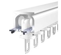 Heavy-Duty Wall Mount Curtain Track System - 50FT 35FT 24FT 10FT | Indoor Window Cubicle Rod Rail Set for Apartments & Campers | Privacy Curtain Room Dividers with Silent Glider Hooks