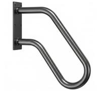 Heavy Duty Wall Mount Handrails for Outdoor Steps Metal Grip 1-3 Steps Stair Handle Non-Slip U-Shaped Safety Railings for Garage Porch Garden Powder Coated Rustproof Black